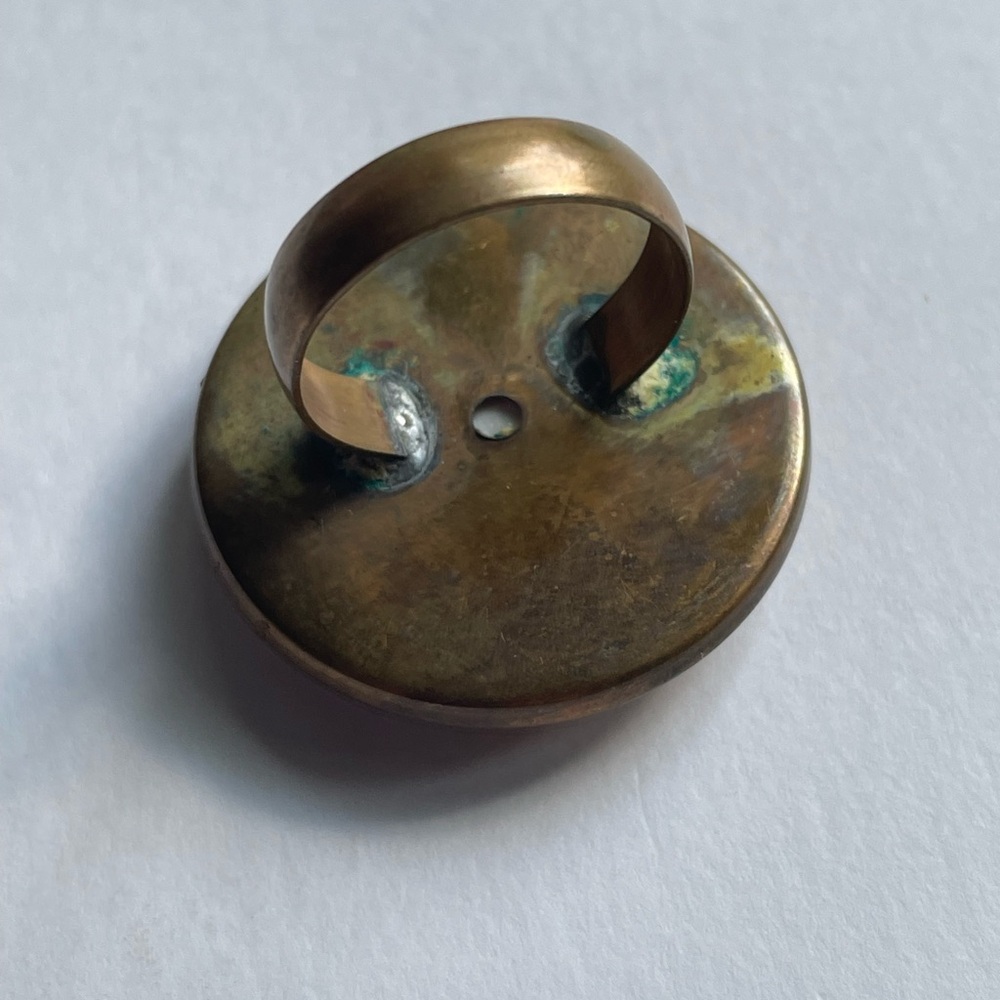 Red And Gold Statement Ring With Rhinestones - Picture 5 of 9
